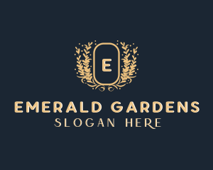 Garden Floral Wreath logo design