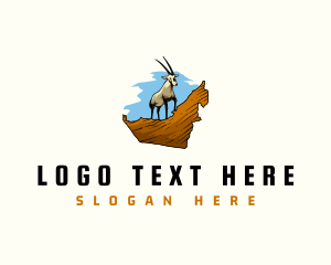 Wilderness - Arabian Oryx Animal logo design