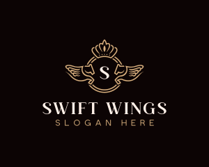 Winged Pegasus Crown logo design