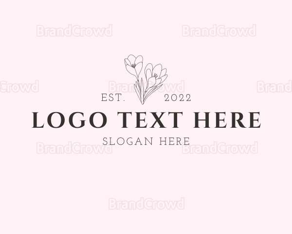 Classy Flower Boutique Wordmark Logo