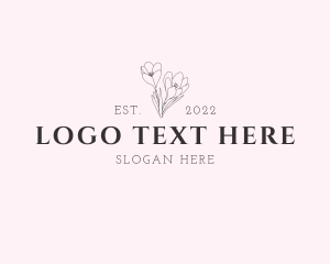 Flower - Classy Flower Boutique Wordmark logo design