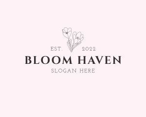 Classy Flower Boutique Wordmark  logo design