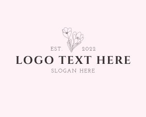 Floral - Classy Flower Boutique Wordmark logo design