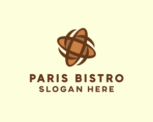 Spinning Baguette Bread logo design