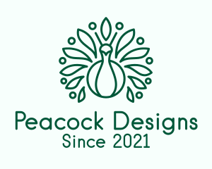 Fashion Peacock Bird logo design