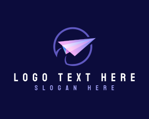 Plane - Paper Plane Aviation logo design