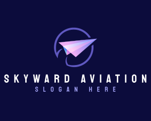 Paper Plane Aviation logo design