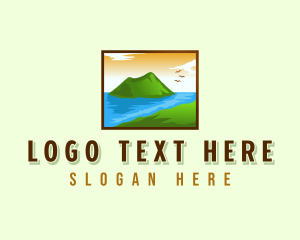 Tourism - Destination Volcano Landmark logo design