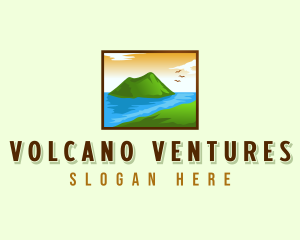 Eruption - Destination Volcano Landmark logo design