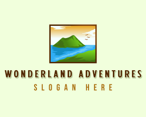 Destination Volcano Landmark logo design