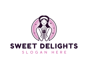 Cupcake Sweets Bakery logo design