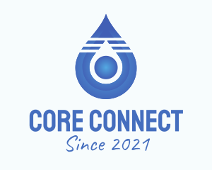 Blue Droplet Core  logo design