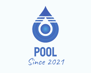 Aqua - Blue Droplet Core logo design