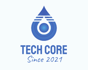 Blue Droplet Core  logo design