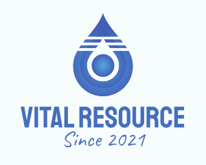 Resource - Blue Droplet Core logo design