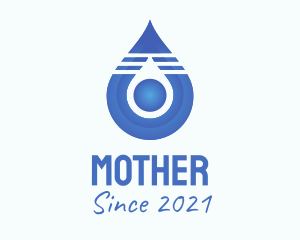 Oil - Blue Droplet Core logo design