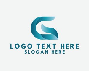 Blue - Digital Ribbon Technology Letter G logo design