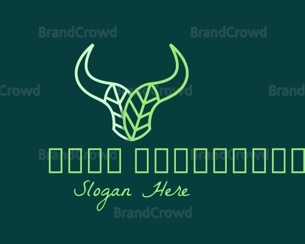 Green Bull Leaves Logo