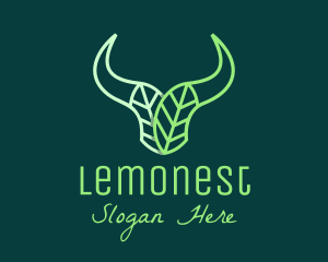 Conservation - Green Bull Leaves logo design