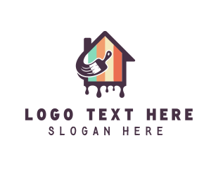 Home - House Painting Brush logo design