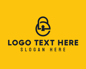 Digital Marketing - Minimalist Keylock Letter E logo design