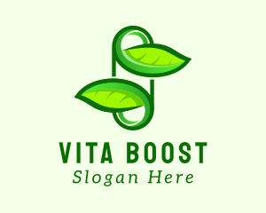 Vitamins - Herbal Leaf Capsule logo design