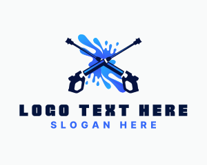 Wash - Pressure Wash Cleaning Sanitation logo design