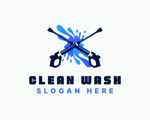 Pressure Wash Cleaning Sanitation logo design