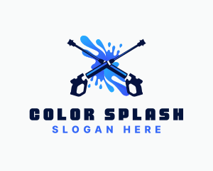 Pressure Wash Cleaning Sanitation logo design