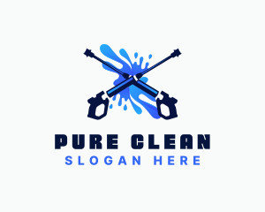 Pressure Wash Cleaning Sanitation logo design