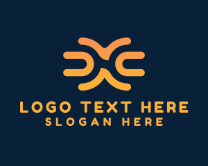 Negative Space - Modern Tech Letter N logo design