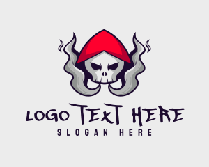 Hood - Smoking Vape Skull logo design