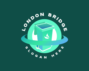 Biodegradable Trash Bin logo design