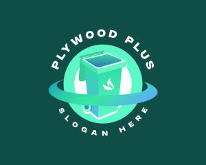 Biodegradable Trash Bin logo design