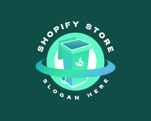 Biodegradable Trash Bin logo design