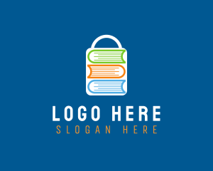 Ebook - Book Shoping Bag logo design