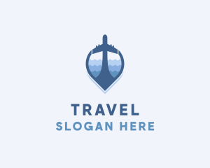 Plane Travel Location logo design