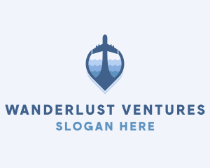 Plane Travel Location logo design