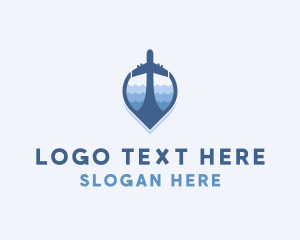 Plane Travel Location Logo