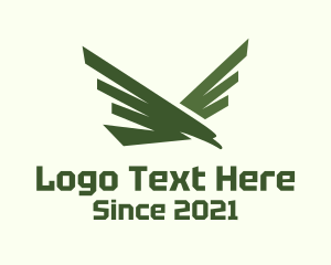 Defense - Minimalist Swooping Eagle logo design