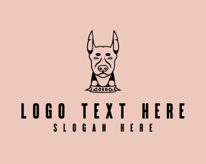 Hound - Doberman Pet Dog logo design