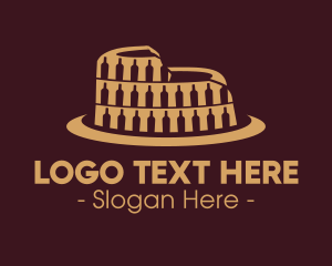 Bottle - Brown Winery Colosseum logo design