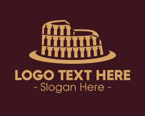 Amphitheater - Brown Winery Colosseum logo design