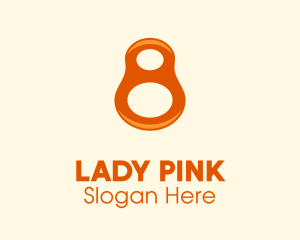 Professional - Orange Modern Number 8 logo design
