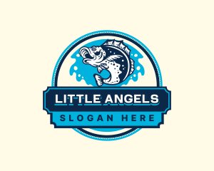 Fish Salmon Fishing  logo design