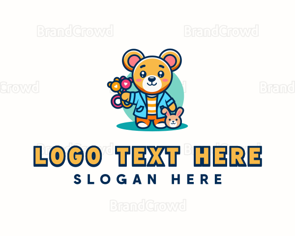 Kindergarten Bear Teacher Logo