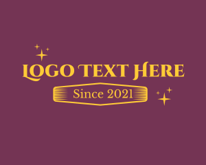 Golden Shiny Text Logo