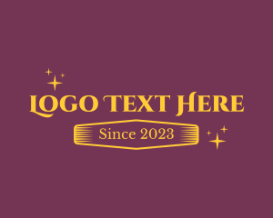 Text - Golden Shiny Text logo design