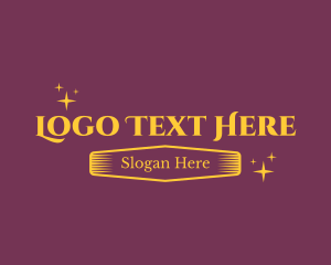 Golden Shiny Text Logo