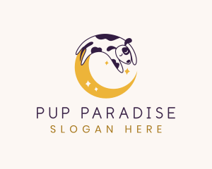 Pup - Sleeping Dog Moon logo design